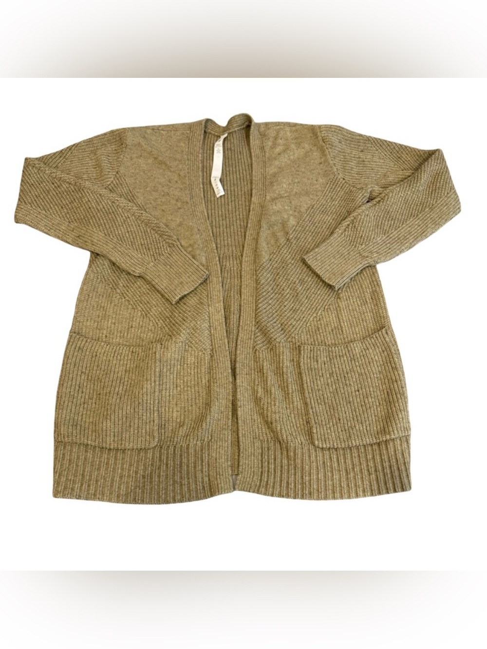 Lululemon Cotton Knit Textured Wrap Cardigan Rosemary Green Size 4